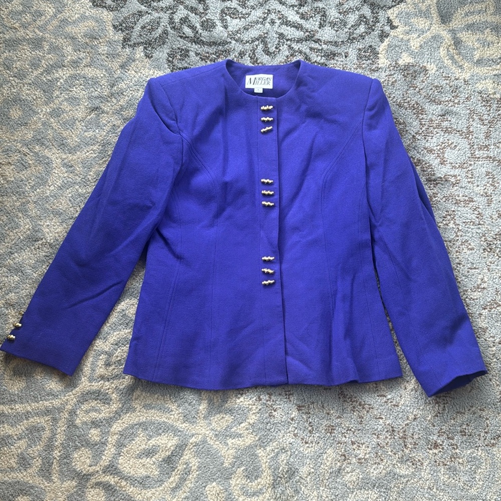 Morgan Miller Wool Blazer Blue 16